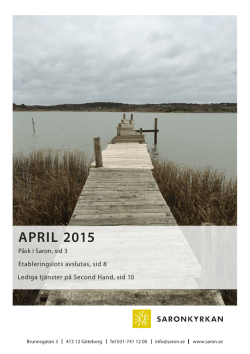 APRIL 2015 - Saronkyrkan