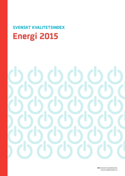 Rapportsammandrag Energi 2015