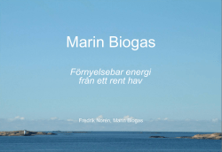 Marin Biogas – Förnyelsebar energi från ett rent hav