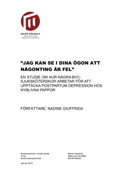 JAG KAN SE I DINA ÖGON ATT NÅGONTING ÄR FEL”