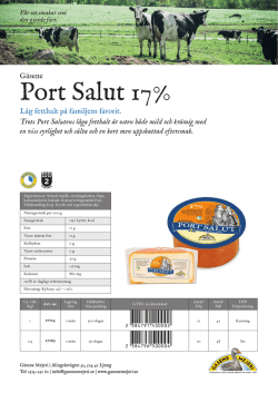 Port Salut 17% - Gäsene Mejeri