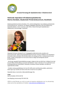 Pedagogikstipendium Marina Stenbäck