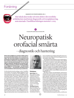 Neuropatisk orofacial smärta