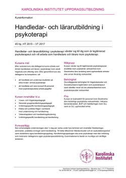 Handledar- och lärarutbildning i psykoterapi