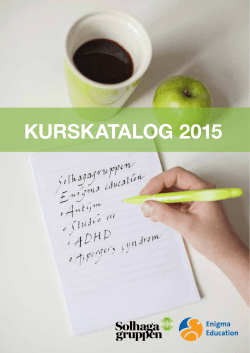 KursKatalog 2015 - Solhaga Enigma Education