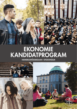 Hämta broschyren  - Stockholm School of Economics