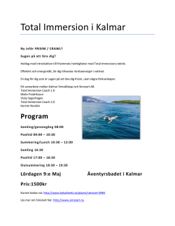 lördag 9 maj - Kalmar simsällskap
