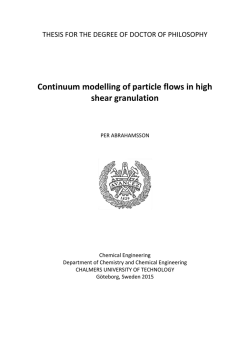 Continuum modelling of particle flows in high shear granulation