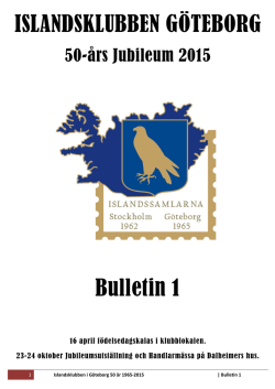 ISK 50 år 2015 Bulletin 1.