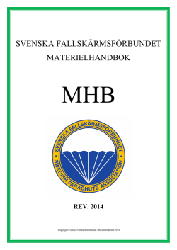 sff materielhandbok - Svenska Fallskärmsförbundet