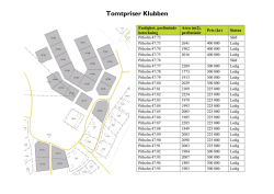 Tomtpriser Klubben, , nytt fönster