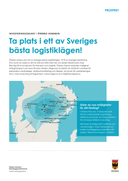 Ta plats i ett av Sveriges bästa logistiklägen!