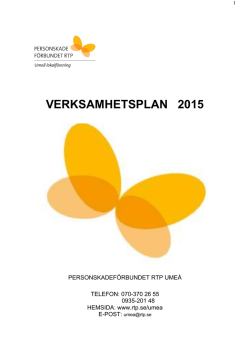 Verksamhetsplan 2015 utkast 11