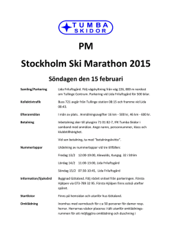 PM Stockholm Ski Marathon 2015