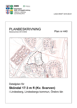 Detaljplan inkl. plankarta - Bergslagens Miljö
