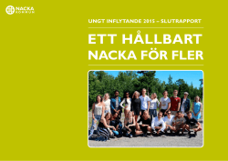 Ladda hem rapporten Ett hållbart Nacka för fler