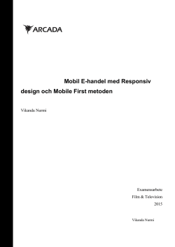 Mobil E-handel med Responsiv design och Mobile First