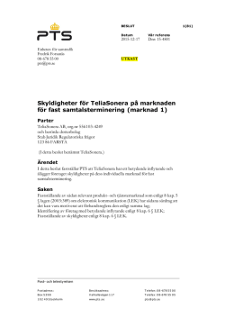 Fast terminering Telia Sonera