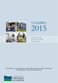 Vansbro 2015 - Dala Vatten och Avfall