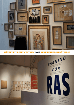 Mångkulturellt centrum 2012 Verksamhetsberättelse