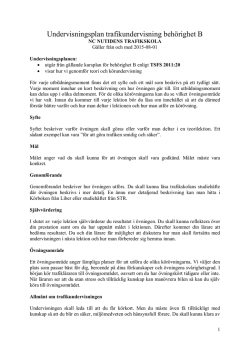 Klicka här för att läsa vår UNDERVISNINGSPLAN