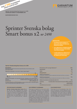 Sprinter Svenska bolag Smart bonus x2 nr 2498