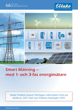 Smart Mätning – med 1- och 3-fas energimätare