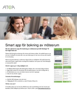 Smart app för bokning av mötesrum