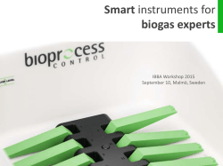 Smart instruments for biogas experts