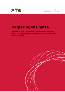 Regleringens nytta - PTS-ER-2015:31