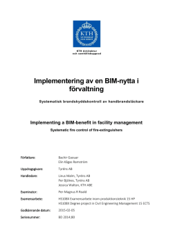 Implementering av en BIM-nytta i förvaltning