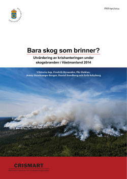 Bara skog som brinner? Utvärdering av