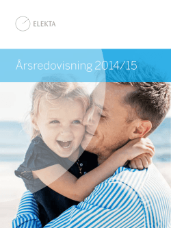 Elekta &Aring;rsredovisning 2014/15