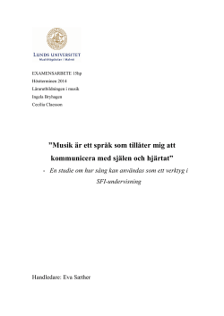 Musik är ett språk som tillåter mig att kommunicera med själen
