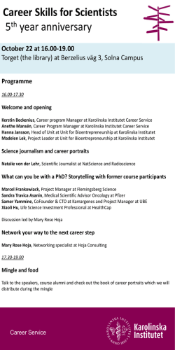 Career Skills for Scientists 5th year anniversary