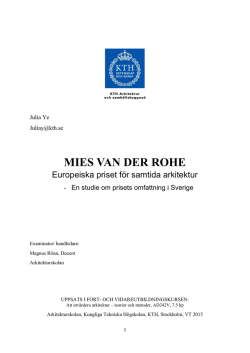 Julia Ye, 2015, Mies van der Rohepriset (pdf 2,3 MB)