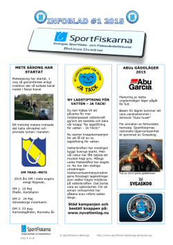 Info Sportfiskarna Blekinge nummer 1 2015