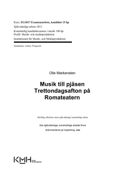 fulltext - KMH-DiVA