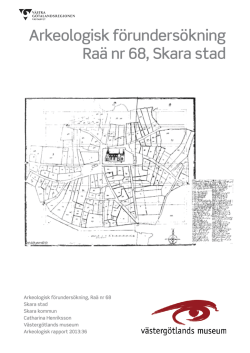 Arkeologisk förundersökning Raä nr 68, Skara stad