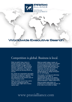 Competition is global. Business is local.