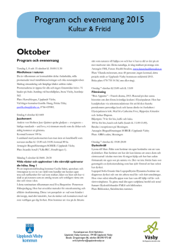 Programblad oktober 2015
