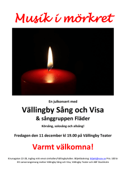 Musik i mörkret - Vällingby Sång o Visa