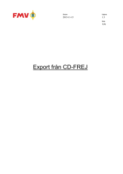 Export från CD-FREJ