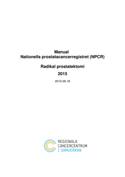 Radikal prostatektomi 2015