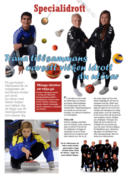 Läs mer om skolans idrotter i informationsbladet