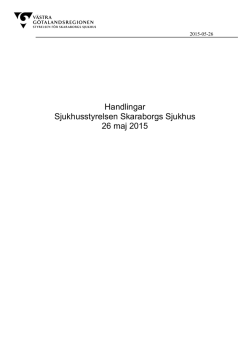 Handlingar till sammanträdet 2015-05-26