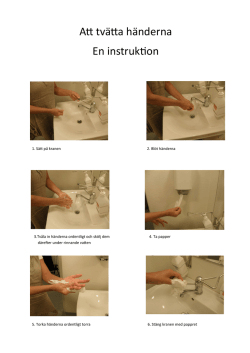 Att tvätta händerna En instruktion