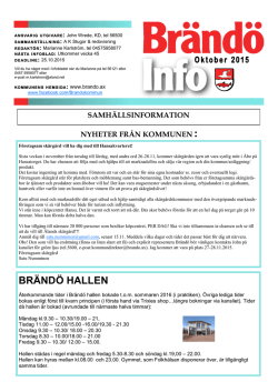 Brändö infoblad oktober 2015