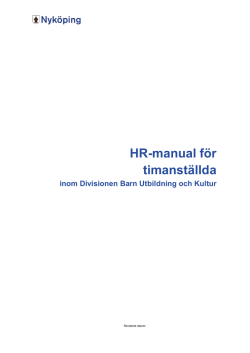 HR-manual för timanställda