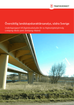 Översiktlig landskapskaraktärsanalys, södra Sverige